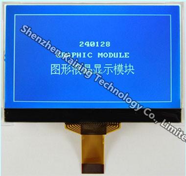 China COG 240*128 LCD Graphic Module FSTN Positive Transflective Wide Temperature with Blue / White Backlight for sale