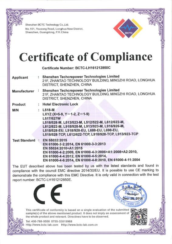 CE - Shenzhen Techcrepower Technologies Co., Ltd.