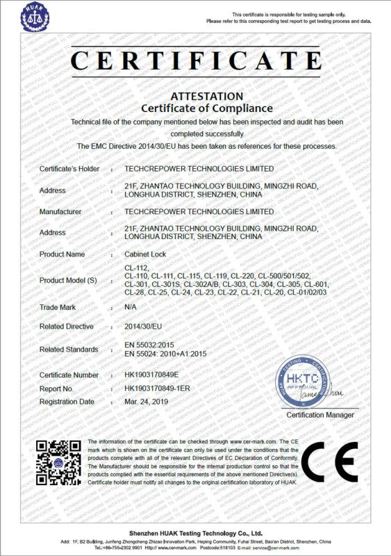 CE - Shenzhen Techcrepower Technologies Co., Ltd.