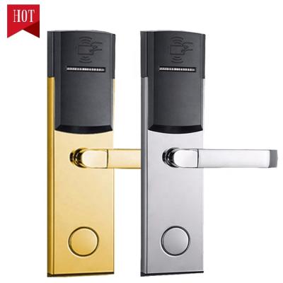 China Stainless steel with surface treatment E102 t57 card hotel door lock manufacturer, electronic keyless hotel key card smart door lock, rfid hotel door lock system for sale