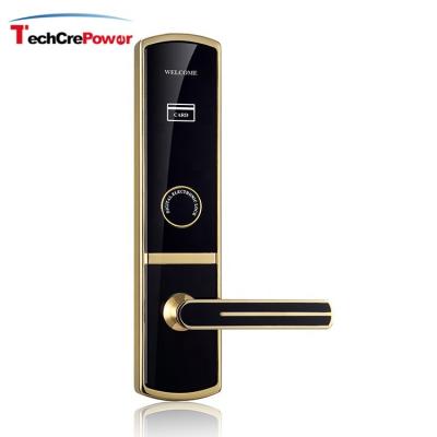 China Good quality E719 zinc alloy rfid card hotel keyless access control system door lock for sale