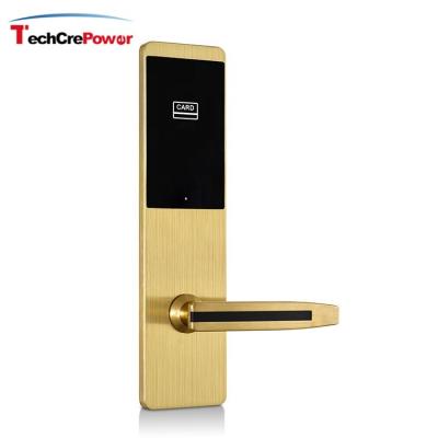 China Zinc Alloy With Surface Treatment Plating E825 RFID Card Door Hotel Lock System 5 Star Key Card Hotel Lock for sale