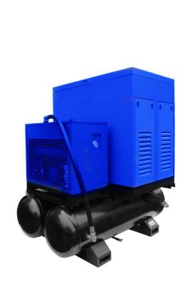 China 10HP 7.5KW screw air compressor combined with air dryer and air filter for injection and painting machines for sale