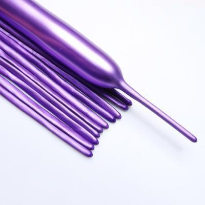 China Party Metal Balloons Long 260 Length 1.8g Purple Latex Balloons Birthday Party Decoration for sale