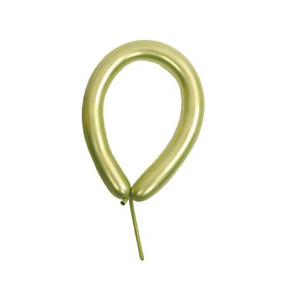 China Party Metal Balloon Long Light Green Latex Balloon 260 1.8g Long Light Green Magic Balloon Family Party Decoration for sale