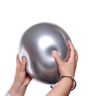 China High quality silver wholesale 5/10/12inch latex party metal balloon factory direct sale for sale