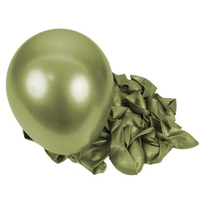 China Factory direct high quality latex metal party 5/10/12inch wholesale light green high balloon for sale