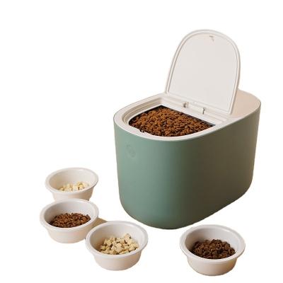 China Non-automatic Pet Food Storage Bucket Sealed and Moisture Proof Cat Food Sealed Storage Bucket Cat Food Canned Storage Bucket Cat Supplies for sale