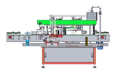 Cina Macchine di etichettatura automatica a tre lati per le bottiglie di additivi per carburante in vendita