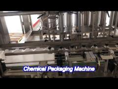 100ml-1l 8 nozzles automatic plc controlled chemical packaging machine for ethyl alcohol