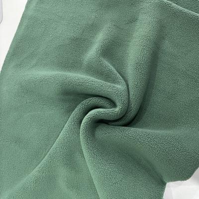 China Breathable Super Soft Fleece Velvet Fabric Polyester Spandex for sale