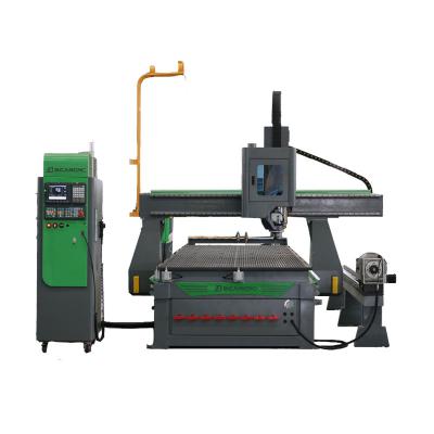 Κίνα Garment Shops 4 Axis CNC Router Machine With Multi Rotary / CNC Wood Carving Multi Head προς πώληση