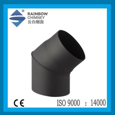 China Carbon Steel Single Wall Chimney 45 Degree Elbow Pipe Elbow For Stove And Chimney Spit for sale