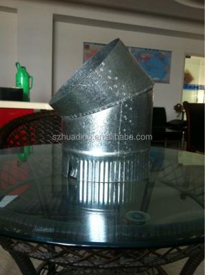 China CE Galvanized And Galvanized Single Wall Chimney Pipe Chimney 45 Degree Elbow For Wood Burning Stove for sale