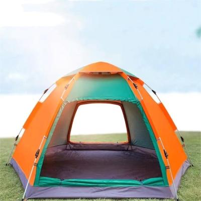 China Camouflage Game/Field Warm Hexagonal Tent 3-4 Persons Four-Season Picnic Hiking Tent Camping Waterproof Instant Set Up Portable Travel Sunscreen Tent for sale