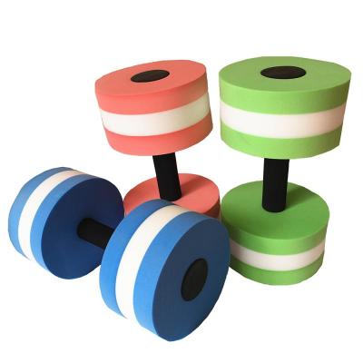 China Automatic Fitness EVA Dumbbell Swim Float Pool Fitness Water Dumbbell Foam Water Weight Unisex for sale