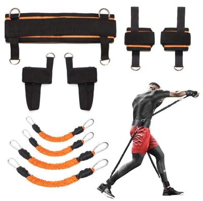 China 100% high quality natural latex. High Tensile Training Rope Resistance Boxing Bands Set Explosive Fitness Gym Strength Training Straps for sale