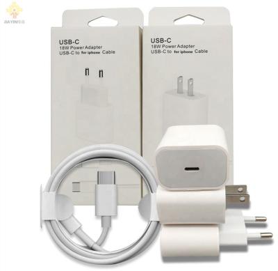 China MP3/MP4 Player Factory Price USB-C Fast Charger Type-C PD Cable For iPhone 12 US EU 18W PD Charging Data Pro Max Sync Charger Cord for sale