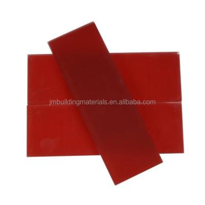 China Cherry Red Glass Subway Frosted Glass Tile 100*300mm--subway glass mosaic tile for sale