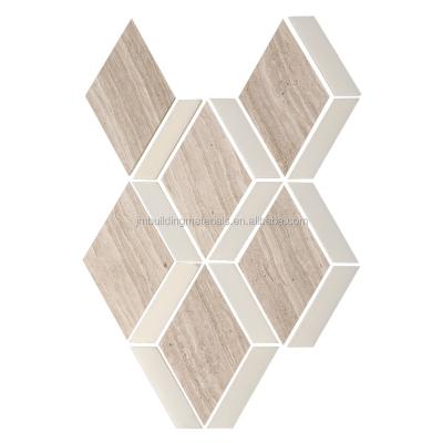 China Modern Timber White Marble Mosaic Tile for sale