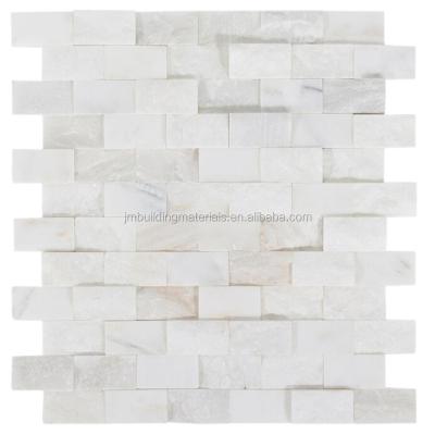 China Modern White 1*2 Culture Stone Mosaic Tiles for sale