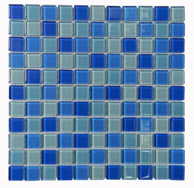 China Modern Mix Pool Tile-Swimming Pool Blue Mosaic Tiles for sale