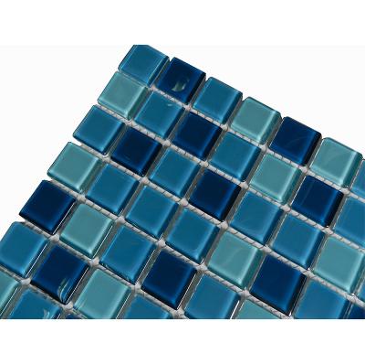 China Modern hot sale swimming pool mosaic tile--swimming pool glass mosaic for sale