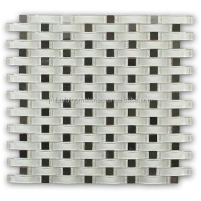 China modern arch super white crystal glass mosaic--arch/wave mosaic for sale