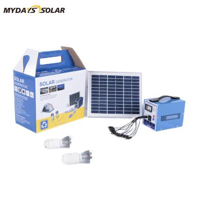 China Other Mydayssolar 4.5Ah 12V System Portable Solar Powered Light with 8W Bright White Panel 2 LED Bulbs 10 Fill Heads 4 Meter Line for sale