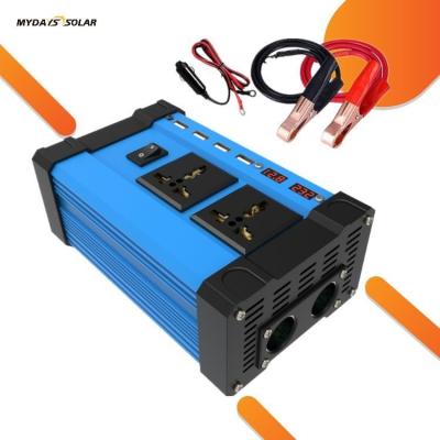 China Mydayssolar 300W 500W Two AC USB Four Outlets Charging Solar Power Inverter For Cell Phone Computers Laptop Nebulizer Shavers 200*112*56mm for sale