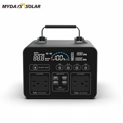 China New Mydayssolar 300W 500W 1000W Solar Panel Charging Outdoor Solar Generator Portable Power Station For Mobile Phone RV Camping Travel for sale