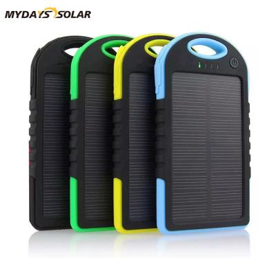 China Mydayssolar Dual USB Fast Charging Support Output 3000mAh 4000mAh 5000mAh Waterproof Shockproof Dustproof Solar Power Bank For Smartphones for sale