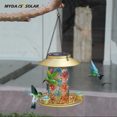 China Mydayssolar Viable Outside Waterproof Lantern Light Decoration Metal Backyard Hanging Bird Solar Driver Is Bird Lovers Gifts for sale