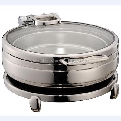 China 18/10 New Luxury Stainless Steel Induction Chafing Dish With Hydraulic Hinge 65*46*38CM for sale