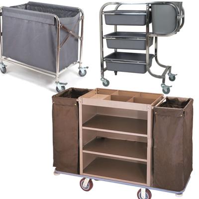 China hotel & Restaurant Hotel Restaurant Kitchen Cleaning Gathering Canvas Cart With Stainless Steel Tubes for sale