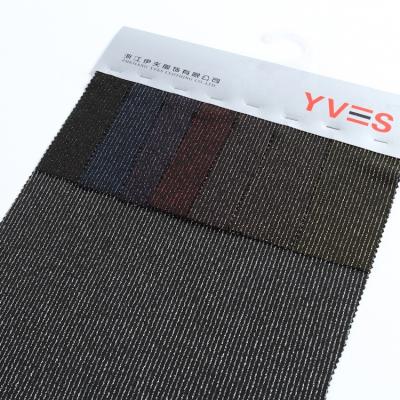 China SIZE OEM accept plain dyed lurex stripe knitted fashion chenille fabric wholesale for cloth for sale