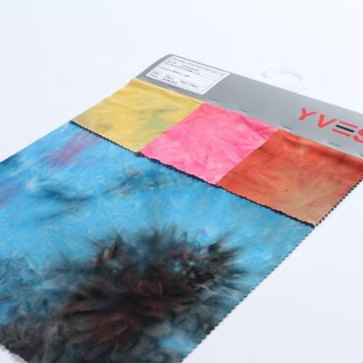 China Stretch fabric suppliers tie dye choice jersey double more color than dty brushed fabric for fabric for sale