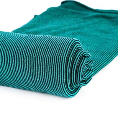 China Breathable Classic Pattern Stripe Style Polyester Rayon Spandex Yarn Dyed To Knit Jersey Fabric For Sales for sale