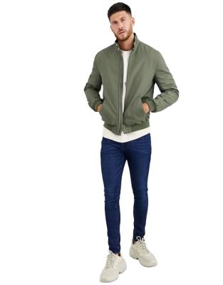 China QUICK DRY Funnel Neck In Khaki Wholesale Mens Fashion Olive Casual Harrington Jacket for sale