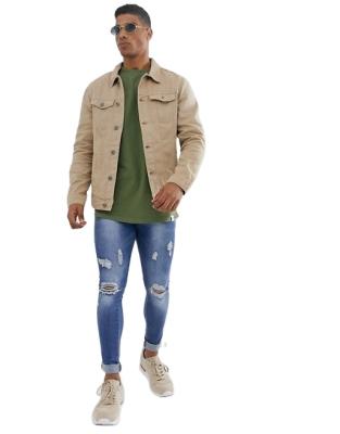 China QUICK DRY men's denim jacket in camouflage acid wash denim jacket private label wholesale for sale