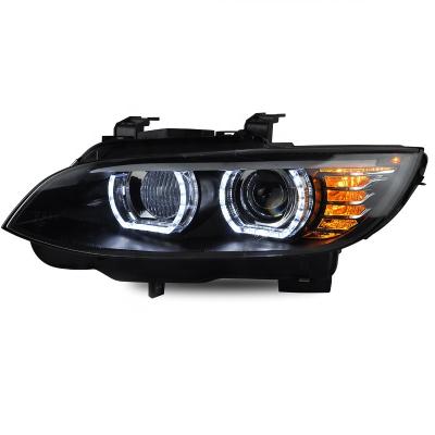 China 2006-2010 M3 E92 E93 328i 335i 330i Angel Eye Serials Car Headlights For BMW 3 M3 E92 E93 328i 335i 330i Auto Head Yellow Turn Signal Lamps Assembly for sale