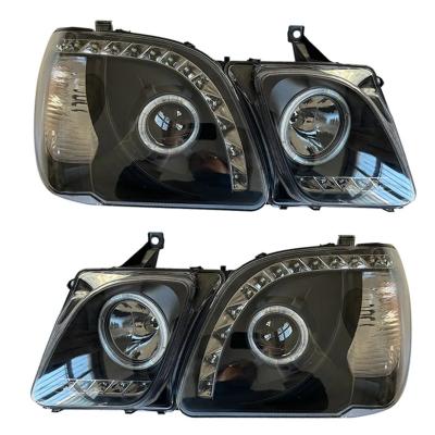 China All Led Car LED Headlight For Lexus LX470 UZJ100 1998-2000 Headlights Silver Black Bottom With Lens for sale