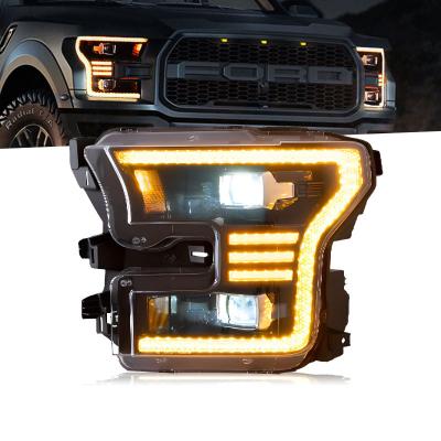 China for Ford F150 RAPTOR F-150 Front Lamp F-150 Headlight Assembly LED Head Light Animation 2015-2017 version for sale