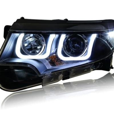 China Car Accessories Headlight For 2010-2012 Ford LED DRL EDGE Headlight Hid Bi Angel Eyes Front Lamp F-150 Xenon Beam Signal Light for sale