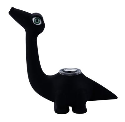 China Anti-skid Hot Cute Animal Shape Dinosaur Silicon Hand Pipe Smoking Pipe Accessories for sale