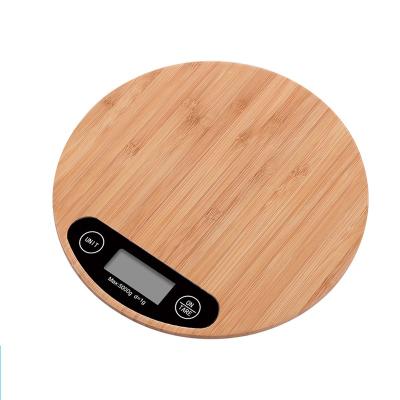 China Nutrition Kitchen Scale 5kg Bamboo Wooden Smart Led Kitchen Scale Analog Food Scale for sale