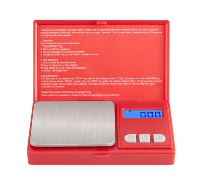 China Yes Factory Supply New Mini Red Pocket Scale Electronic Balance Scale for sale