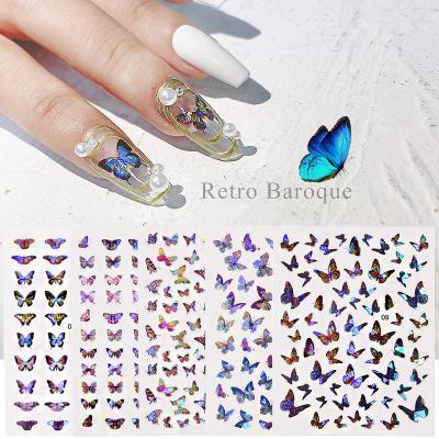 China Newest Nail Art Decoration Supplies Hot Sale Nail Stickers Paper Butterfly CIS Name Waterproof 3d Sticker Nail Art Stickers Decorations Decorative for sale