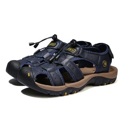 China Cheap Wholesale Anti-static Wear Resistant Cowhide Platform Outsole Flat Sandals for sale