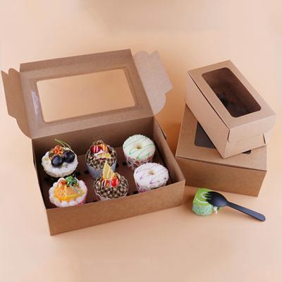 China 6 Recyclable Mini Paper Cupcake Packaging Pack Muffin Cake Cup Custom Packaging Boxes for sale